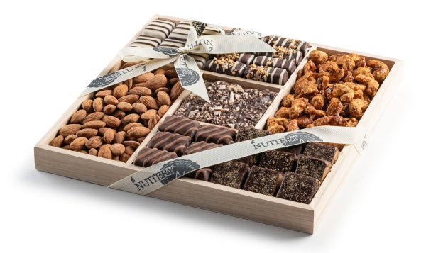 Chocolate Bark & Nuts 5 Section Gift Tray